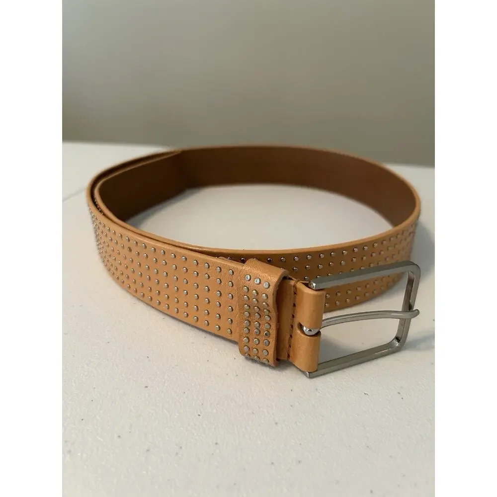 Guess (3540016) Beige/Orange Italian Full Grain Leather Belt Size M